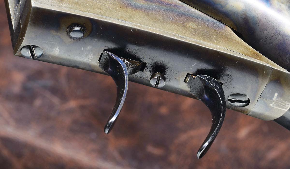 The double-set trigger of the Union Hill No. 8 was renowned for its sensitivity and dependability.